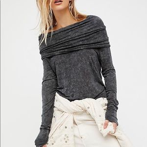 Free people Off the shoulder drape top